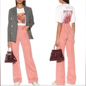 GRLFRND Carla Pink Corduroy Wide Leg Pants Size 24